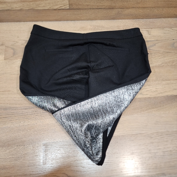 DKNYC Black and Silver Women's Shiny Slim  Pants size 8 - Picture 3 of 4